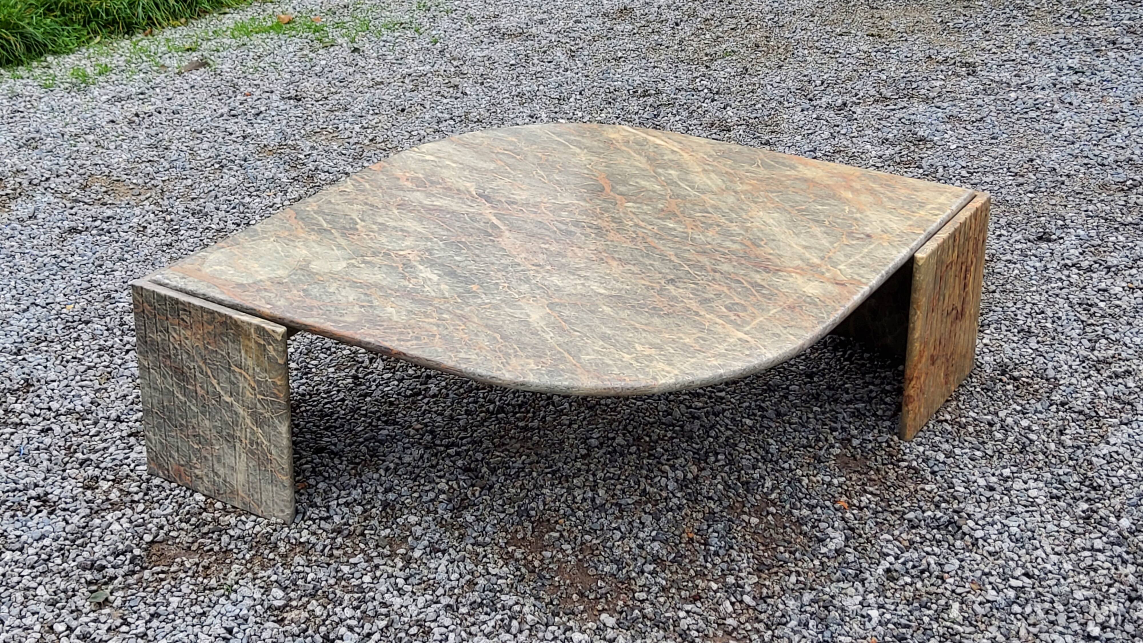 70s designer marble coffee table