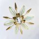 Gold leaf metal flower wall light Florentine wall light wheat ears