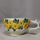 Sunflower flower cups and milk jug