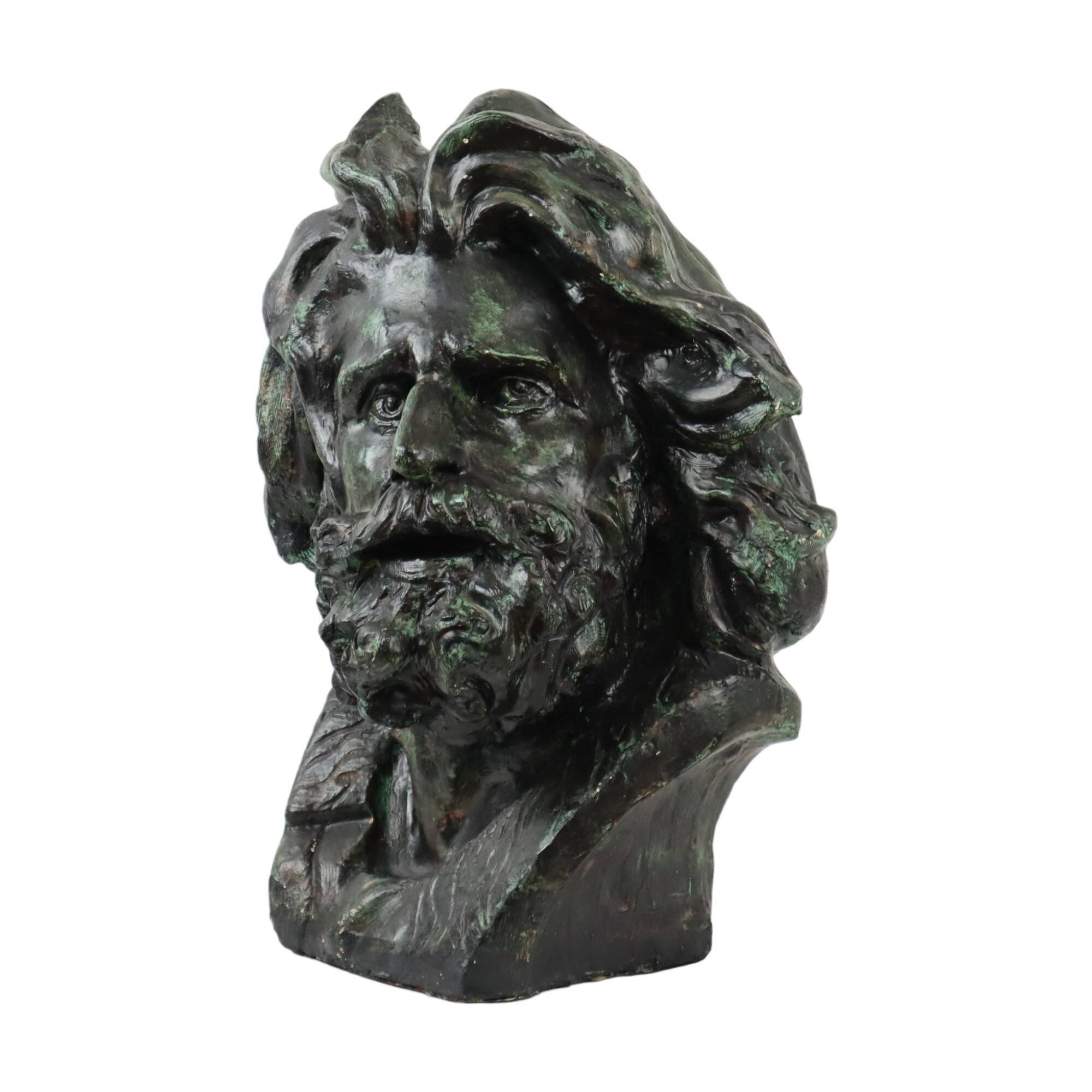 Guerrier néoclassique gaulois tête de gaulois d'après François Rude (1784-1855)