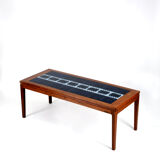 Scandinavian coffee table wood and ceramic