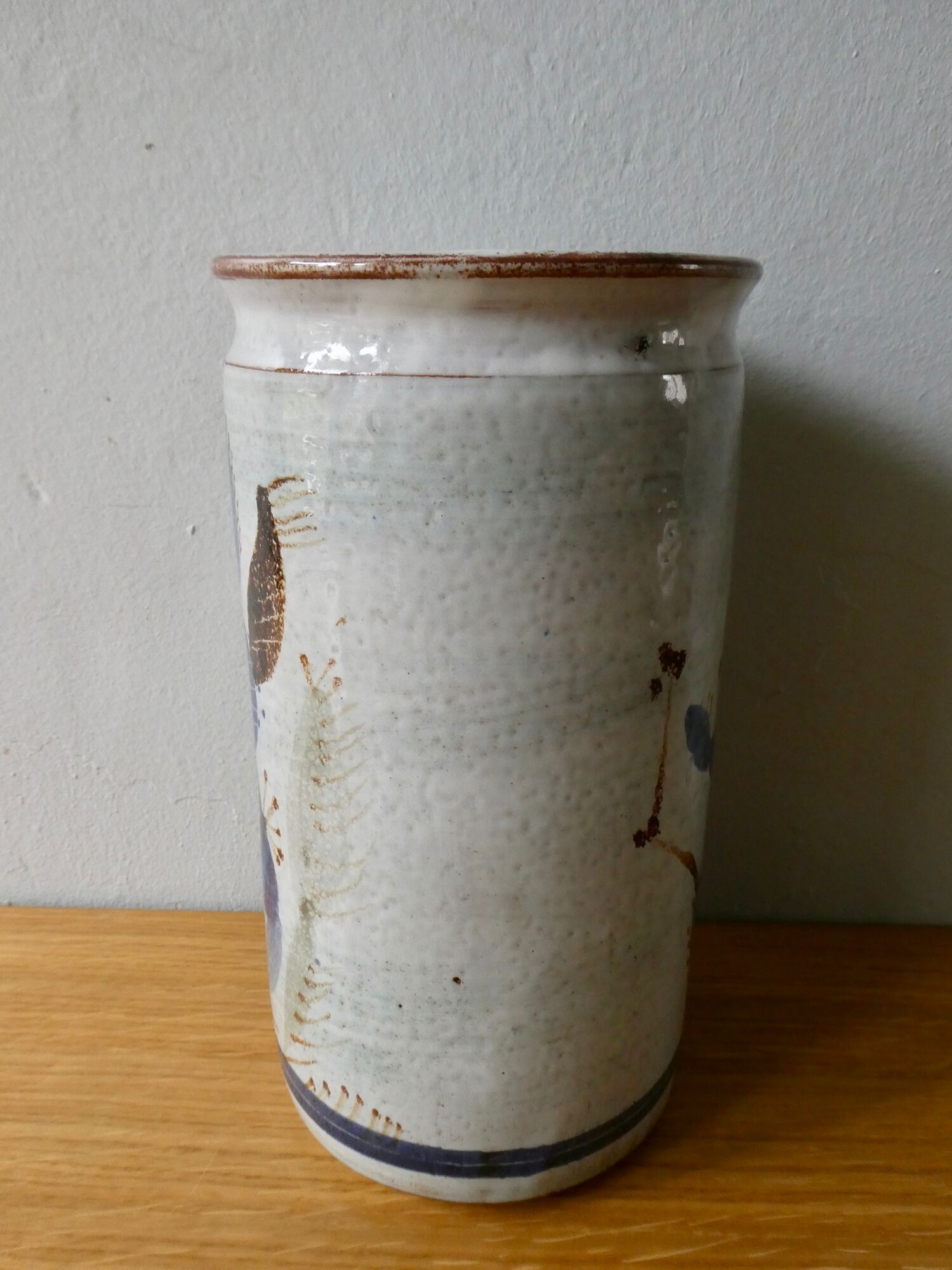 Vase rouleau en céramique de Michel Barbier, Vallauris