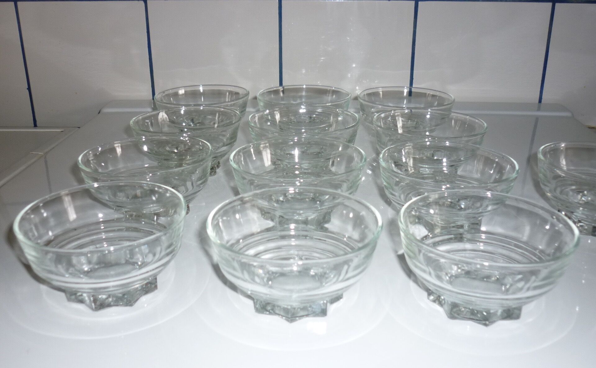 Glass cups 2 lots of 6