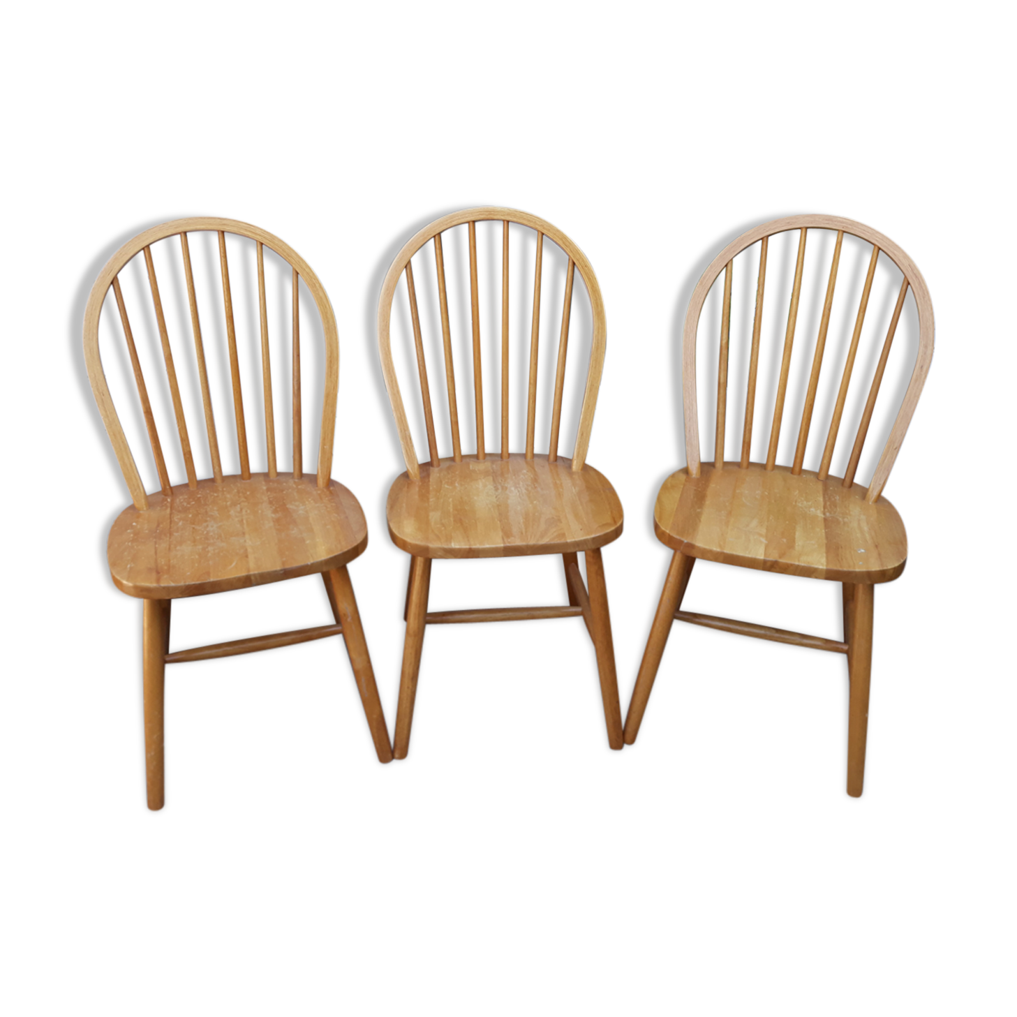 Set of 3 vintage ercol style chairs