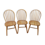 Set of 3 vintage ercol style chairs