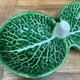 Salt and pepper shakers with cabbage leaf slip