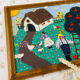 Vintage frame embroidery patchwork handmade