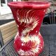 Longchamp vase 1950s bordeaux and multicoloured sideboard decoration