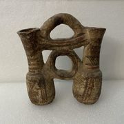 Pichet double terre cuite XVII e siècle ou avant,  Maroc
