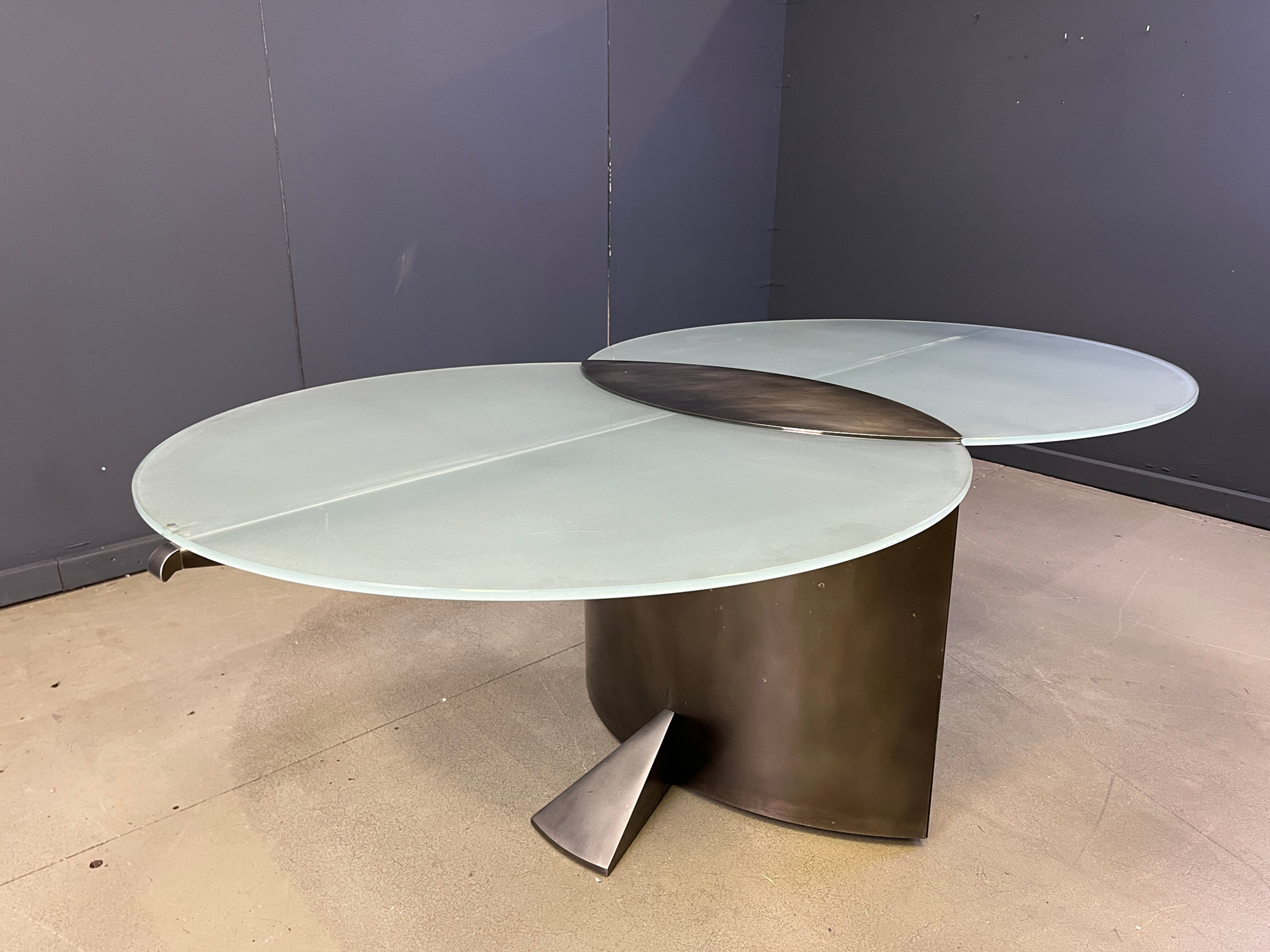 Postmodern dining table by Belgochrom, 1980s