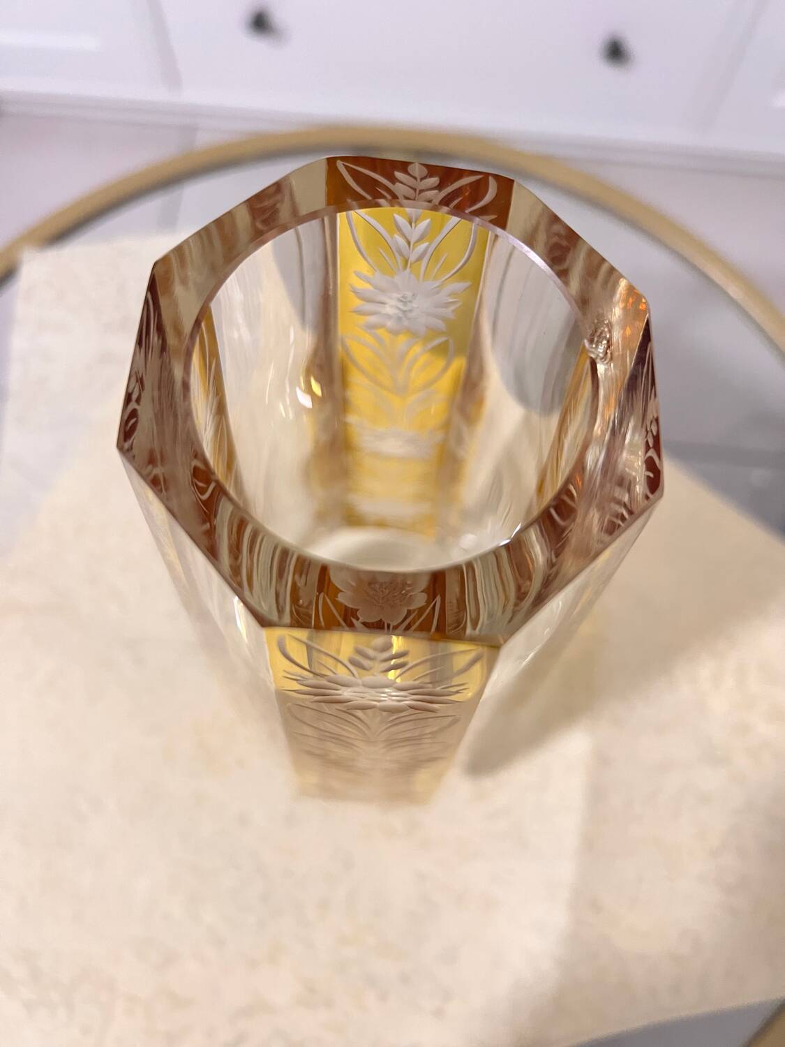 Bohemian crystal vase