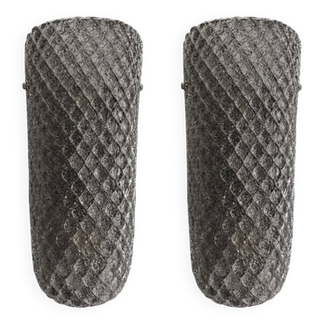 Modern Italian Gray “Graniglia” Rhombus Murano Glass Sconces, Pair