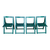 Ensemble de 4 chaises pliantes vertes