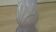 Frosted pressed glass vase with a light lilac medallion colour.