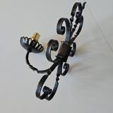 Pair of wrought iron wall sconces