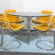 Table à manger vintage Space Age et quatre chaises