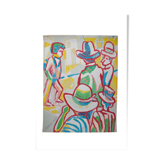 Lithographie couleur de Rolland Aymery, 1991