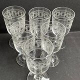 6 Baccarat port glasses engraving 3458