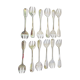 12 silver metal oyster forks