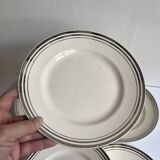 Platinum-rimmed dessert plates