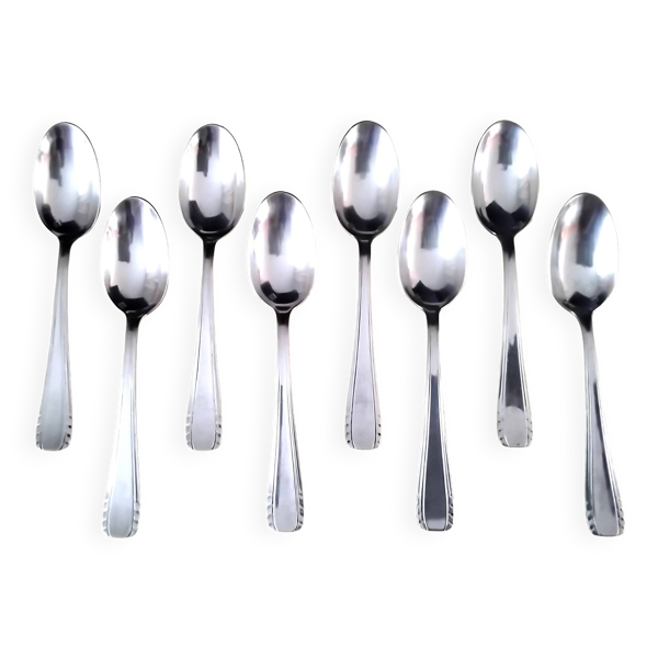9 Cuillères à café en métal argenté 18 G