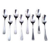 9 silver-plated metal teaspoons 18 G