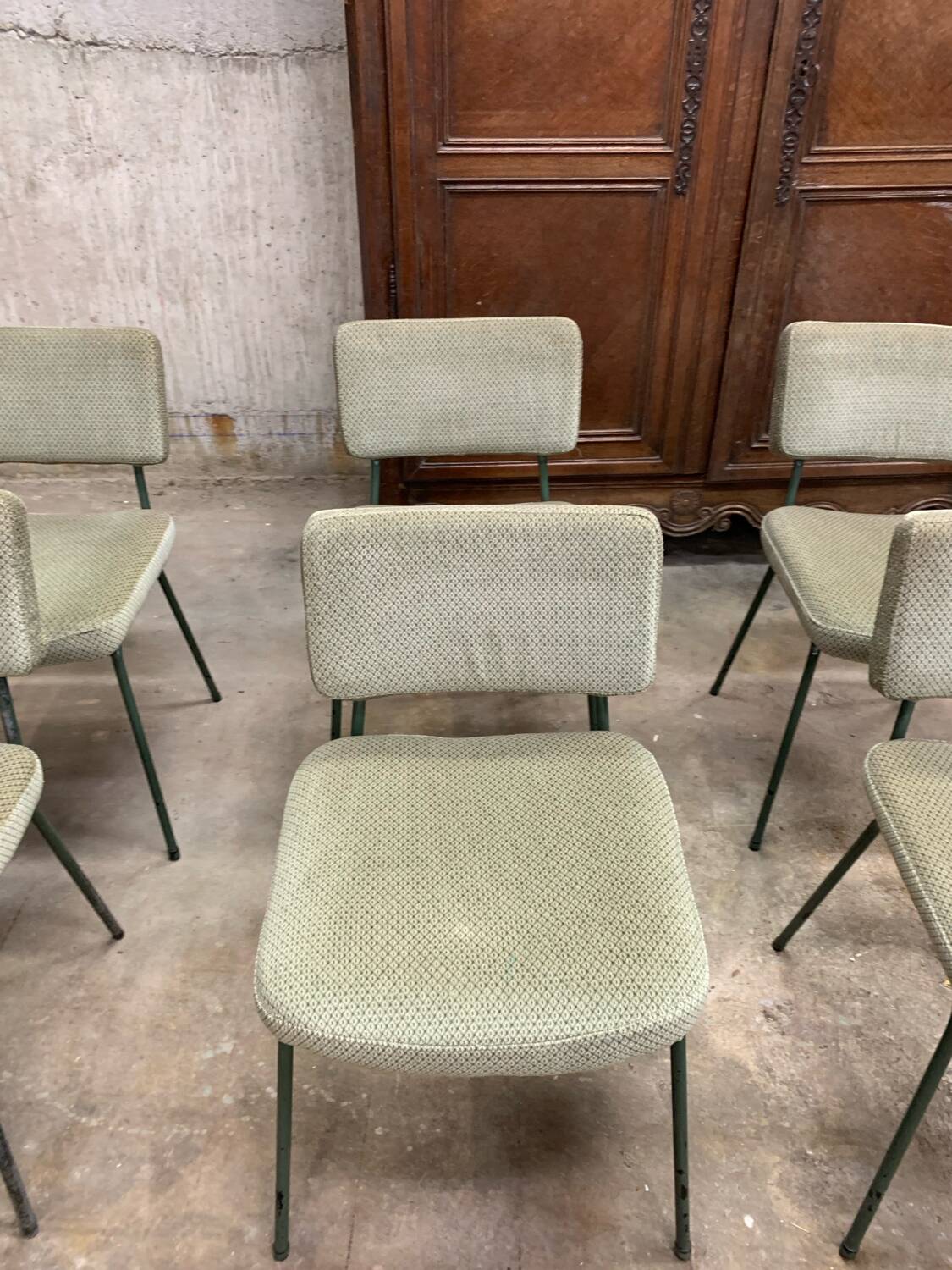 6 Chaises Design André Simard Airborne Vintage