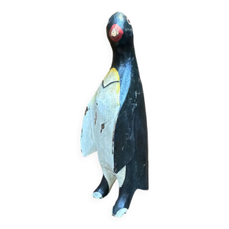 Penguin wood sculpture