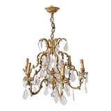 Louis XV style chandelier in gilded bronze with 6 light arms.