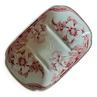 Charming iron earth soap dish - Pink flowers