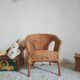 Children's chair in natural fibers
