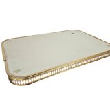 Hollywood Regency tray - brass - glass - Italy - 3rd quarter 20th century