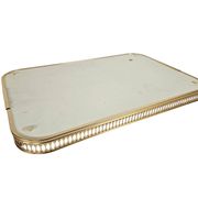 Hollywood Regency tray - brass - glass - Italy - 3rd quarter 20th century