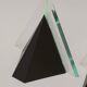 Pair of Postmodern Memphis Metal and Lucite Diamond Sconces Circa 1980