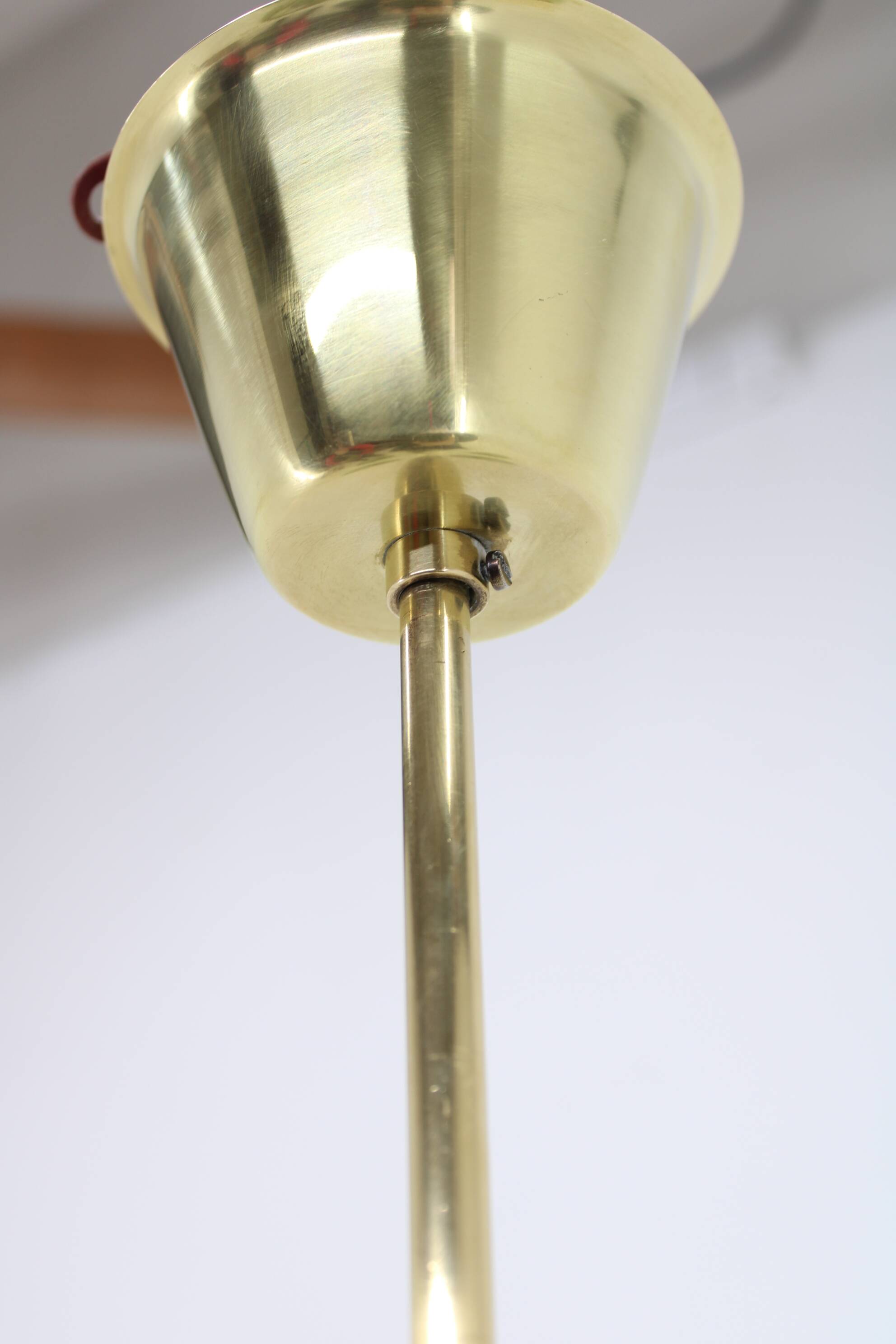 Lustre en verre et laiton des années 1980, Danemark