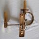 Pair of double brass wall lamps