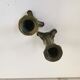 Pair of 19th bronze candle holders