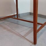 Hocker / Puff Stroh & Holz années 1960