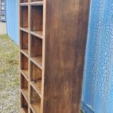 Open bookcase with 12 teak compartments