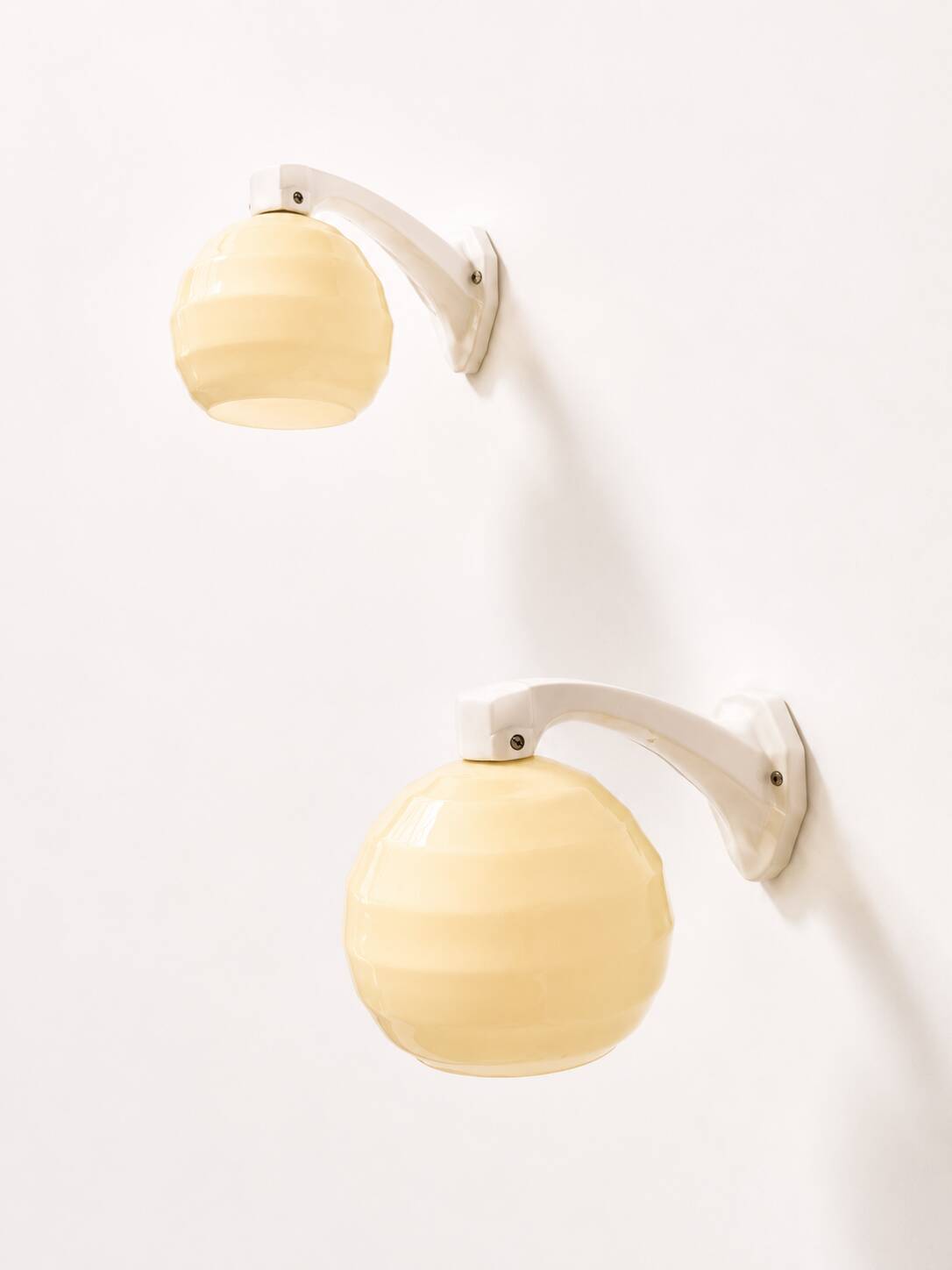 Art Deco porcelain wall lights