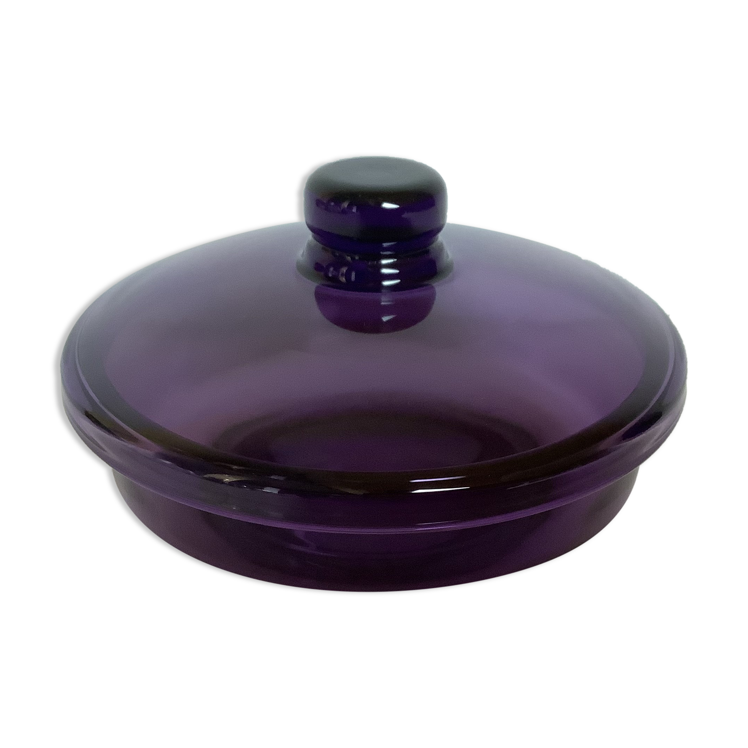 Old purple purple glass candy box