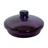 Old purple purple glass candy box