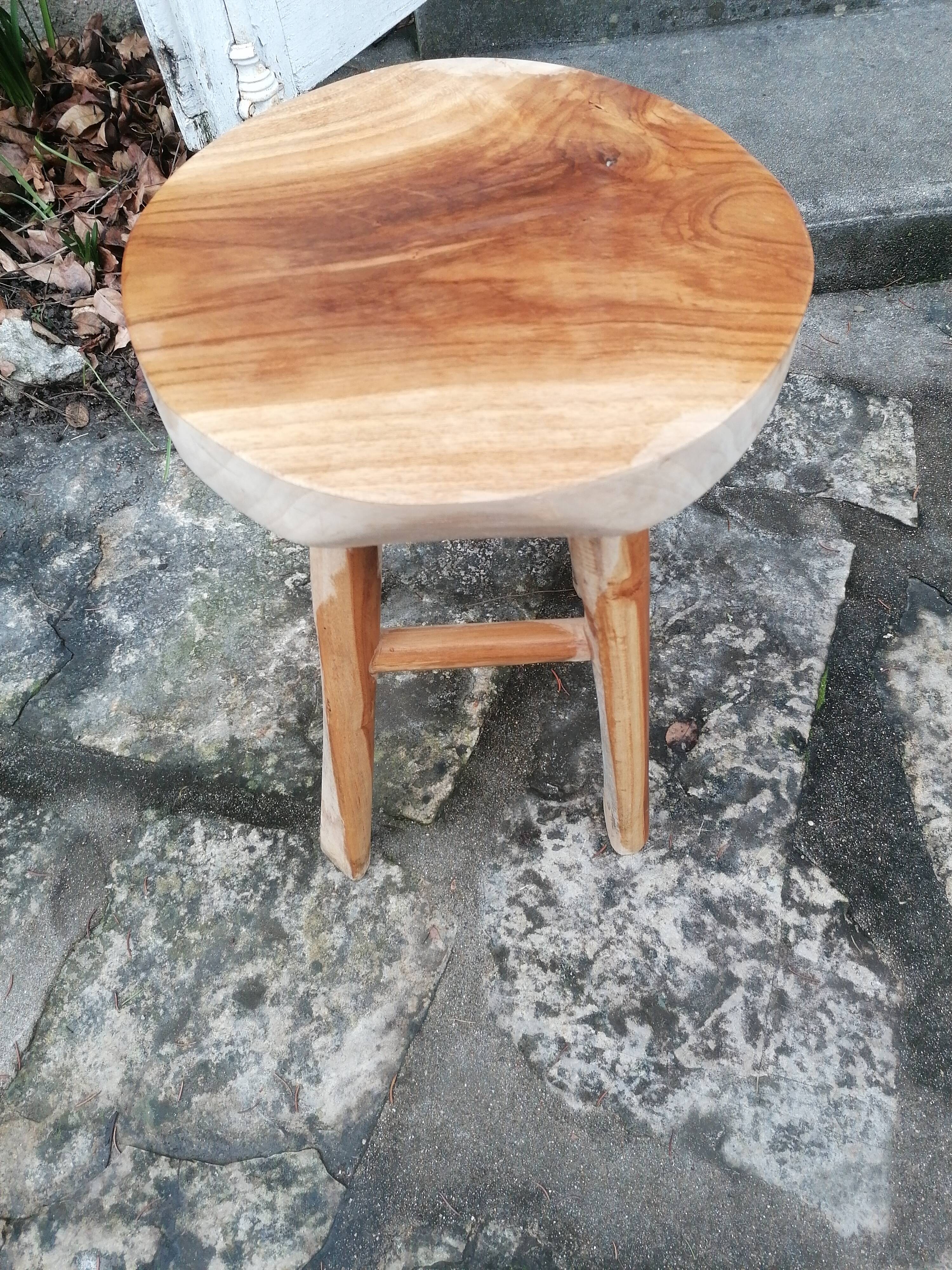 olive wood stool