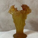 Daum glass paste vase
