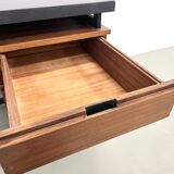 Pierre Guariche desk in teak and lacquered steel