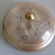 Round ceiling light in gold metal and amber cracked glass 70/80