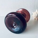 Bougeoir en verre soufflé bullé