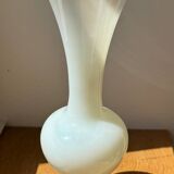 20th century white opaline vase