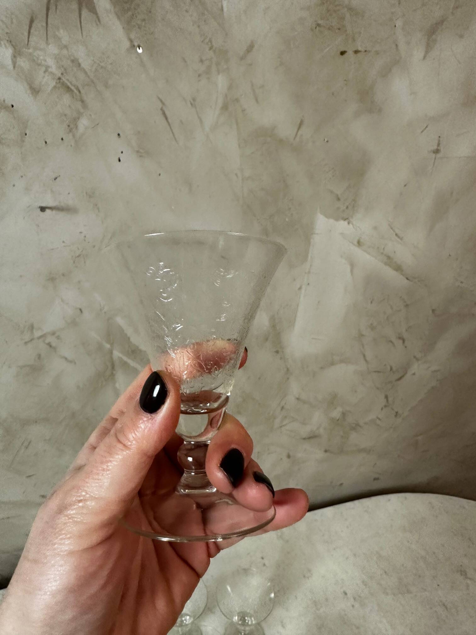 A lot of crystal glasses