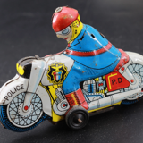 Ancien jouet moto en tôle japonais